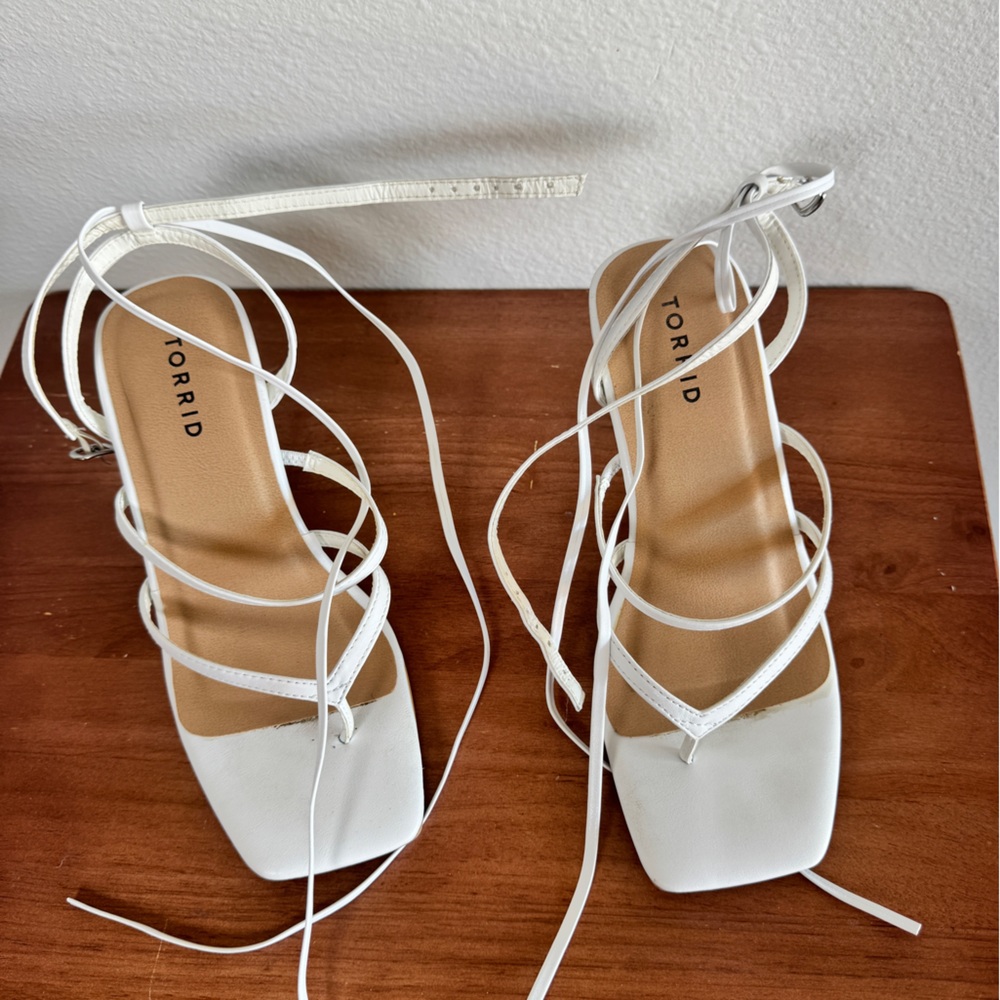 Torrid Elegant White Strappy Heels